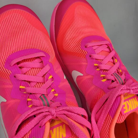 Nike Dual Fusion X2 Running Shoes NEW NEON Pink White Mango Women's US Size 9 - Picture 7 of 14